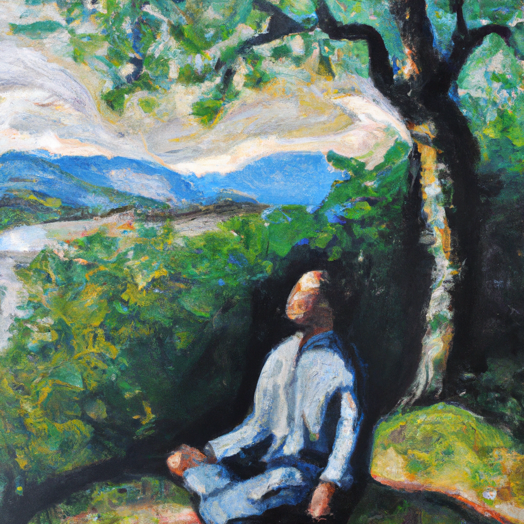 Jean Michel P.S. meditating in nature.